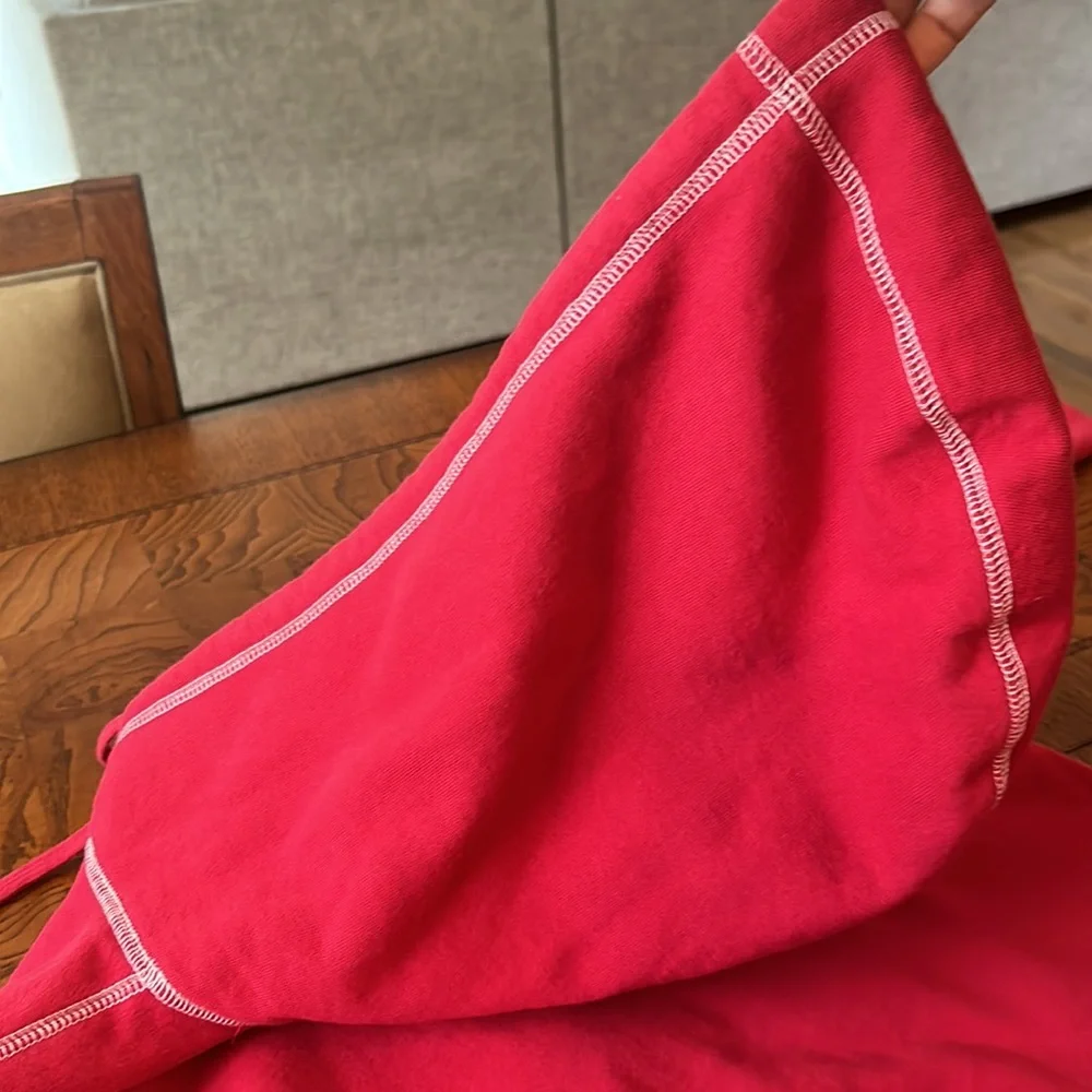 Lucky Brand Vintage Inspired Full Zip Jacket Sweatshirt Hoodie Peace Sz S Red - Picture 15 of 16